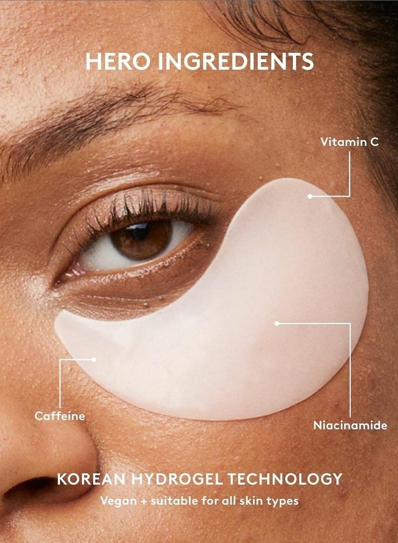 إم كافيين mCaffeine أقنعة العين بالكافيين والببتيد لتقوية الجلد مع حمض الهيالورونيك والنياسيناميد – 60 رقعة جل لعلاج الهالات السوداء والانتفاخ والخطوط الدقيقة، ترطيب وتفتيح منطقة تحت العين، خالية من الكحول، مناسبة للرجال والنساء | إصدار LAO LI SHI - Image 3